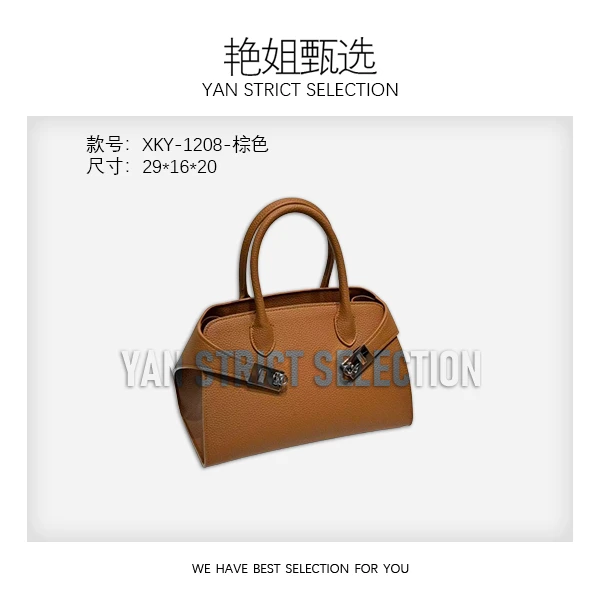 【艳姐甄选】XKY-1208-棕色 轻奢小众时尚百搭女士包