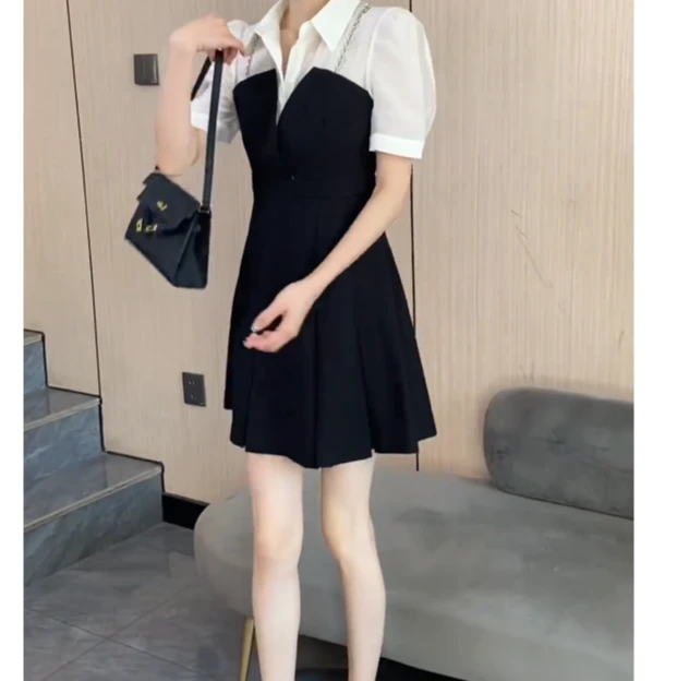 2025春夏新款百搭修身显瘦通勤高级感连衣裙CY603002