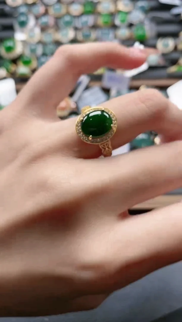 【闪购商品】翡翠戒指银S925镶嵌51511