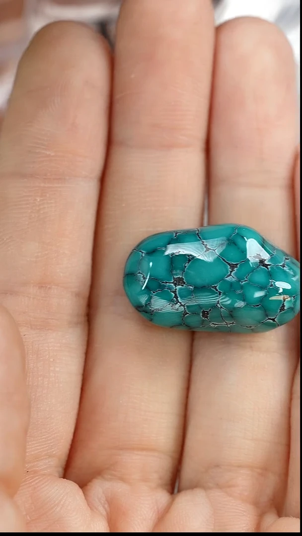 未镶嵌绿松石单珠玉化原矿绿松石随型单珠6g