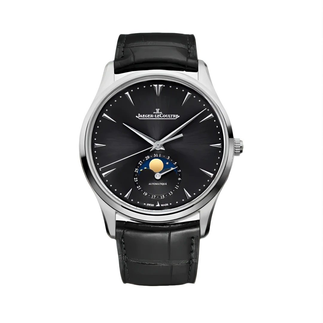 99新 Jaeger-LeCoultre/积家 大师月相/Q1368471/39mm/黑盘机械表