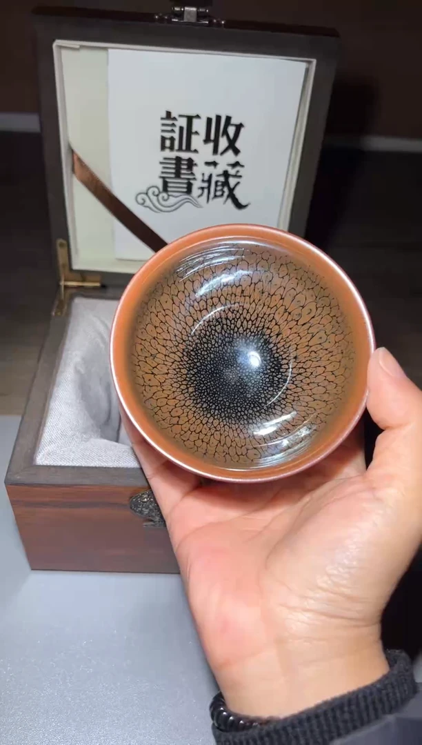 茶盏建盏已故匠人江康桂老师鹧鸪
