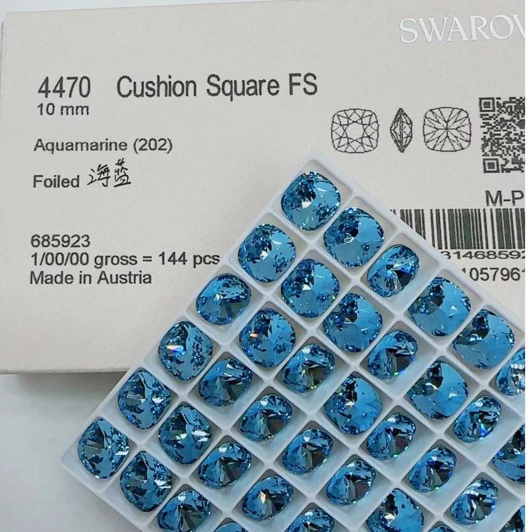 奥地利正品华子 4470肥方海蓝色尖底异形钻奢华超闪亮品质美甲钻
