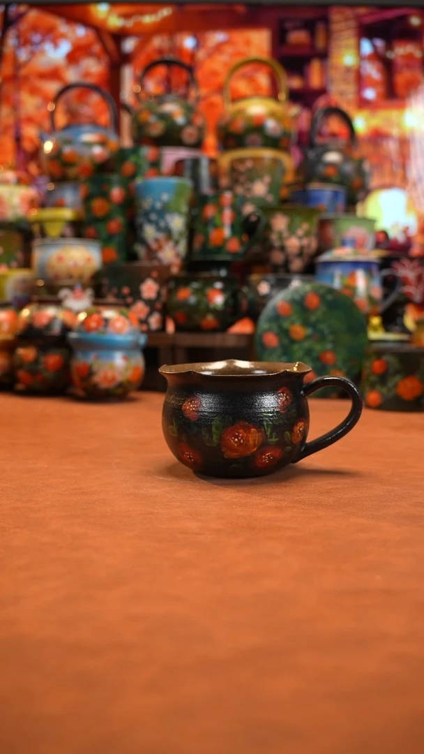 油画    釉下彩   杯子