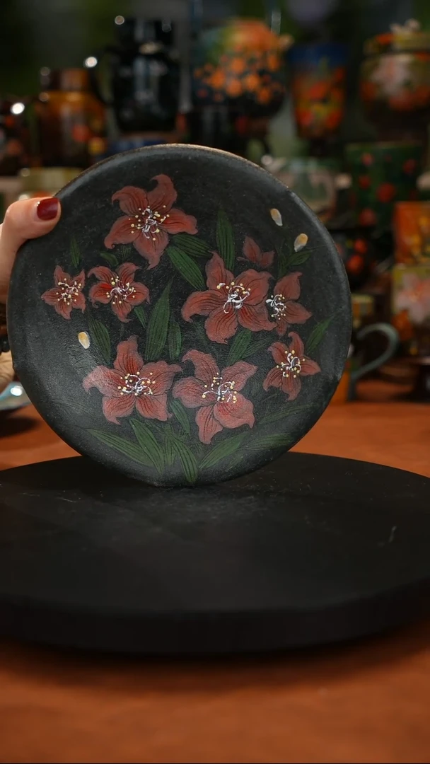 紫砂油画手绘釉 下彩