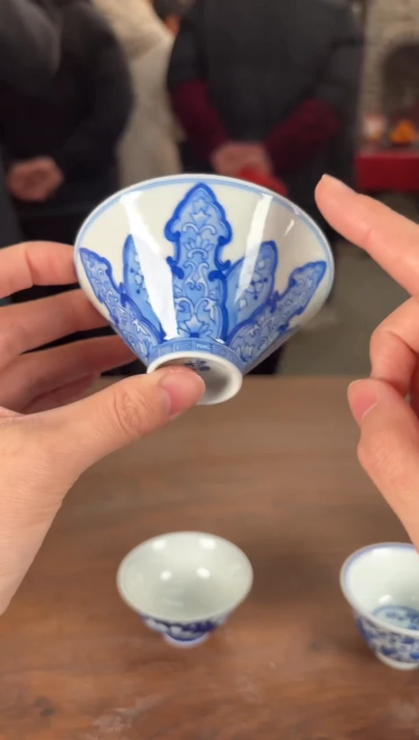 【闪购商品】杯看山柴窑青花看山柴窑青花