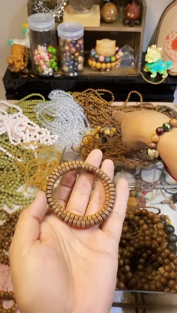 檀香木手串/手链老山药片单圈