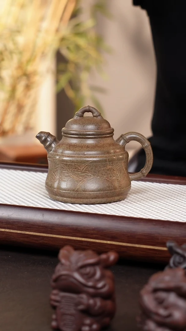 茶壶紫砂青段竹鼎