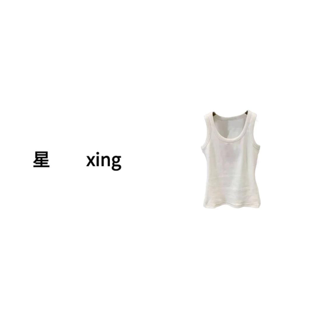 141烫钻M银色夏装新款针织无袖显瘦百搭小背心上衣55037