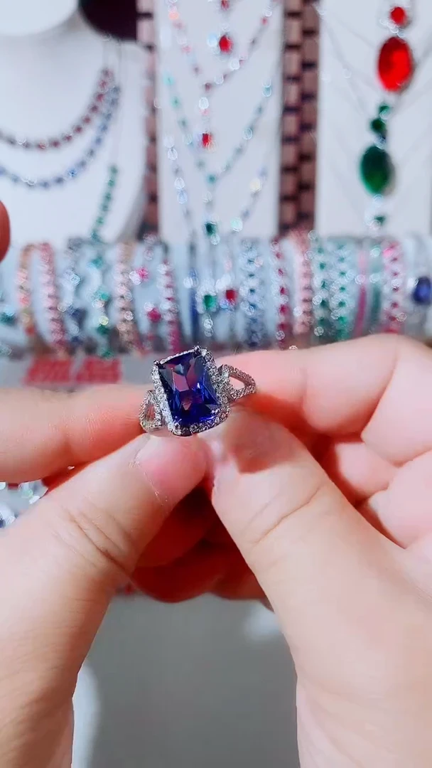 戒指蓝宝石未镶嵌蓝宝石戒指90