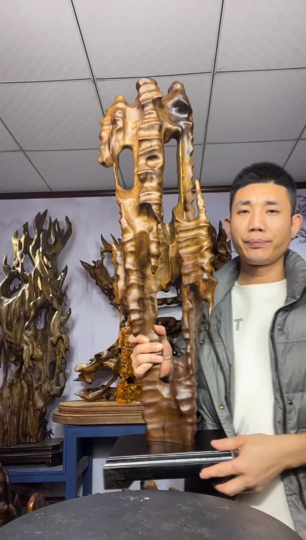 金丝楠木雕款用****陈金丝楠木工艺品摆件