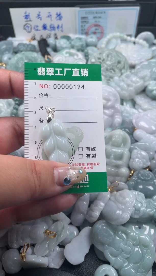 翡翠未镶嵌颈饰天然A货翡翠0124