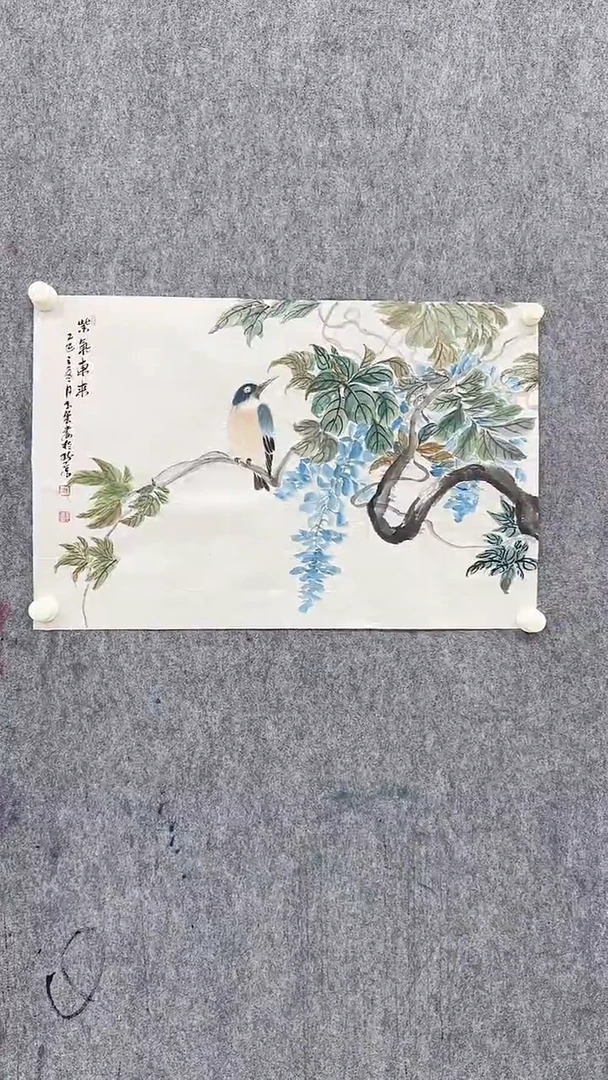 国画刘玉玺2.7平尺国画作品