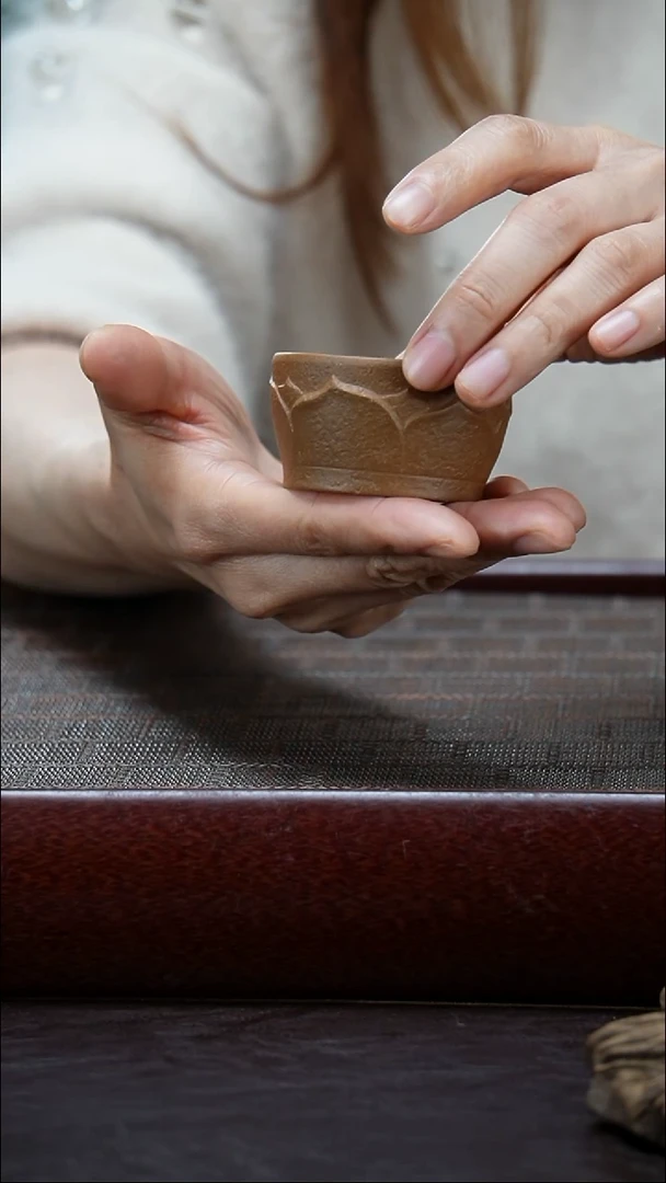 【闪购商品】紫砂茶杯张月段泥《莲花杯》