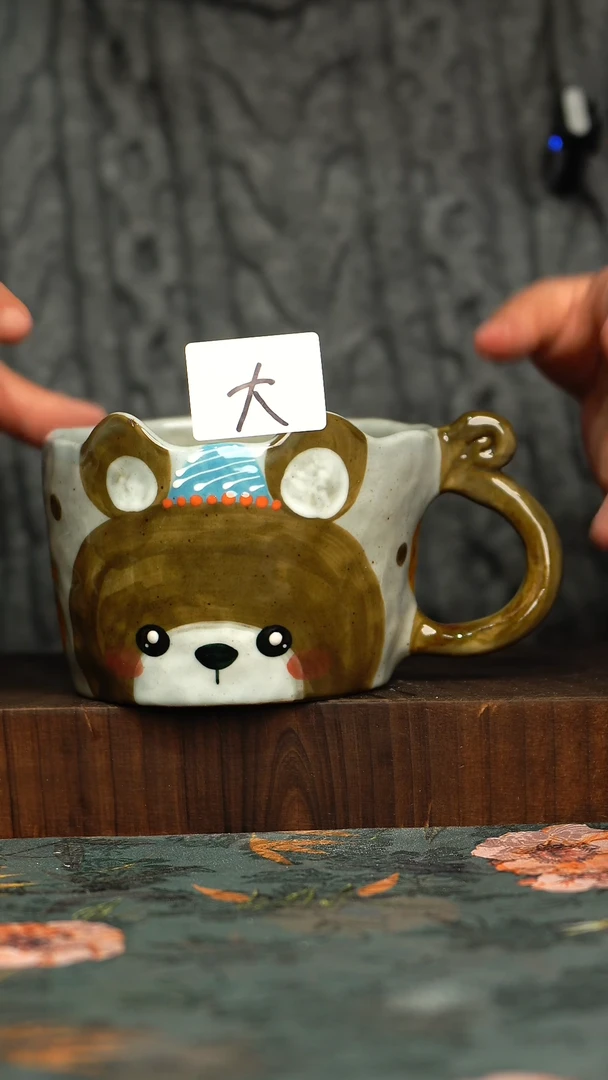 杯釉下彩手工手绘同款陶器