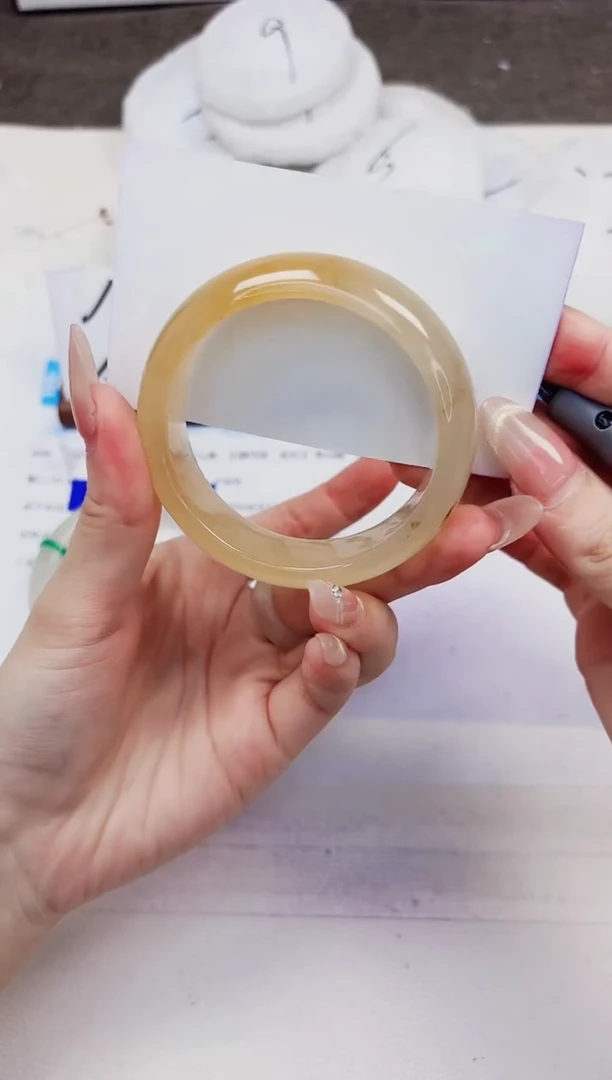 石英质玉手镯未镶嵌458-财气镯-圈口53