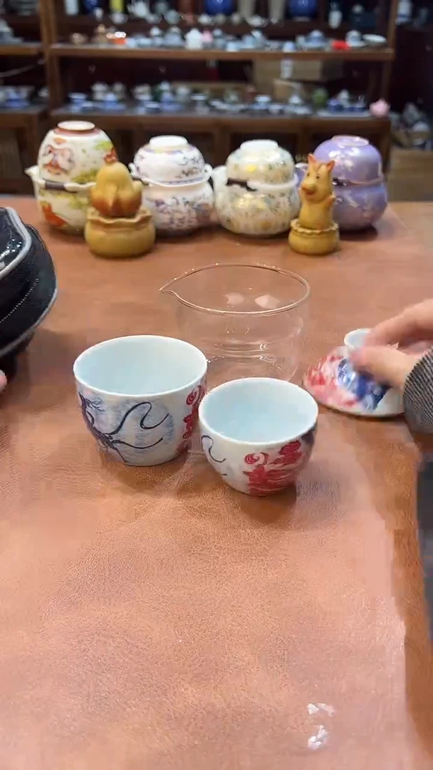 真的很便宜会开片的旅行茶具