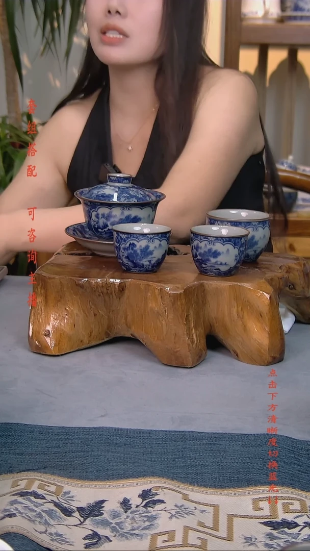 简装家用款4件套 老陶泥开片纹陶瓷茶具