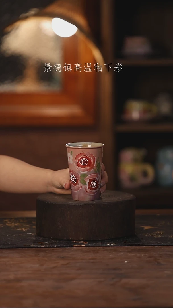 陶瓷景德镇高温釉下手绘陶瓷073