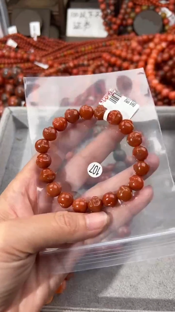 南红玛瑙手串未镶嵌10