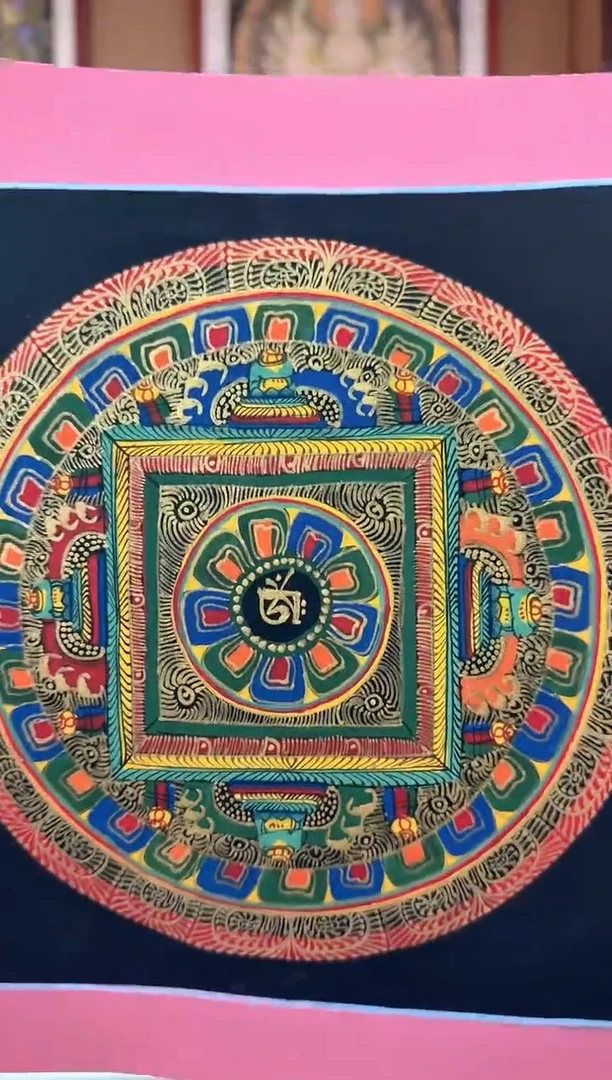 吊坠坛城-纯手绘唐卡