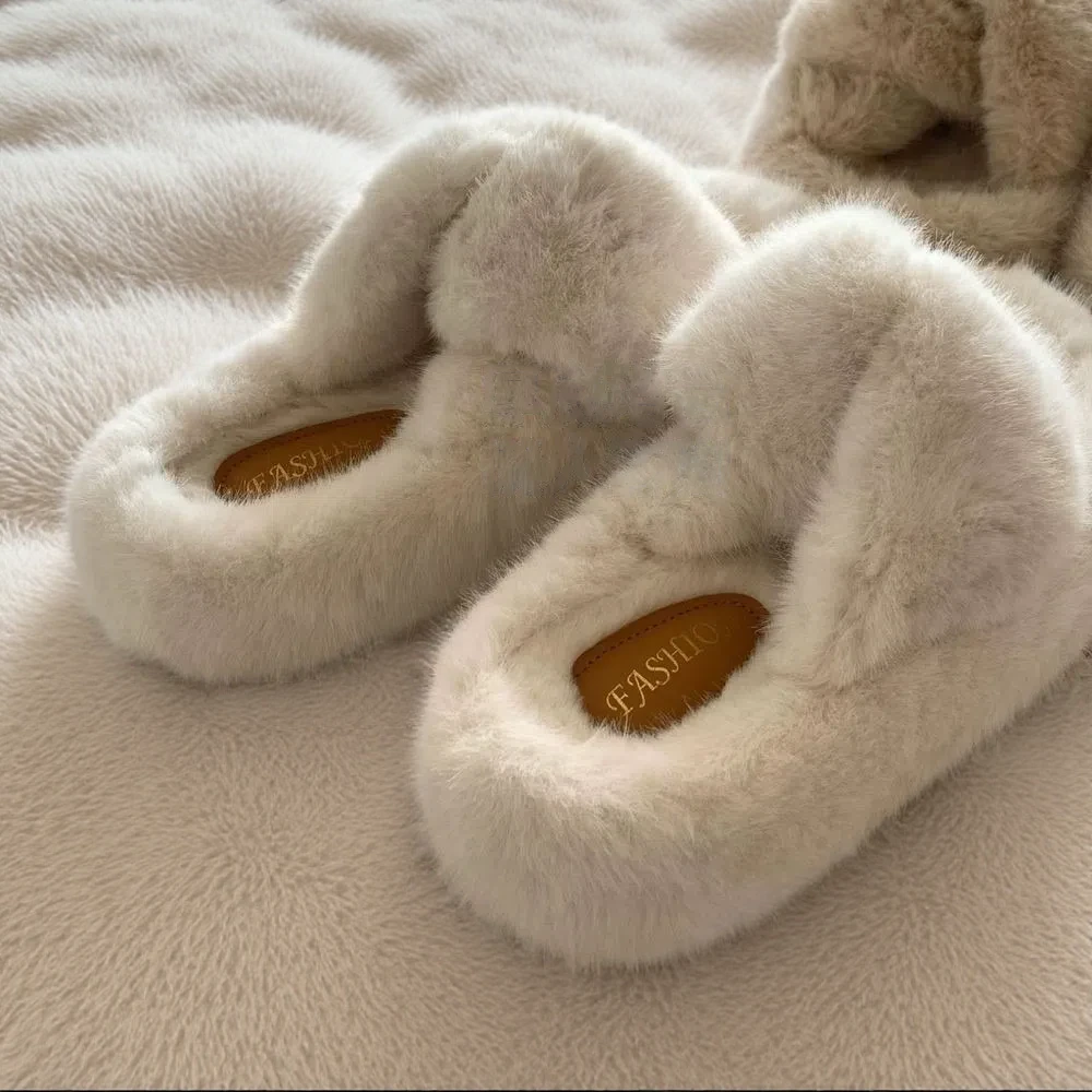 厚底!显腿长!敲好搭配~INS仙女风毛毛拖鞋女秋冬外穿保暖舒适新款