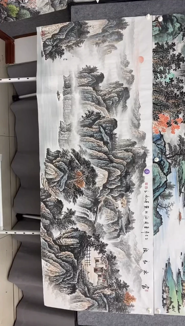 国画随***8沈泳江 手绘 小六尺180*70cm