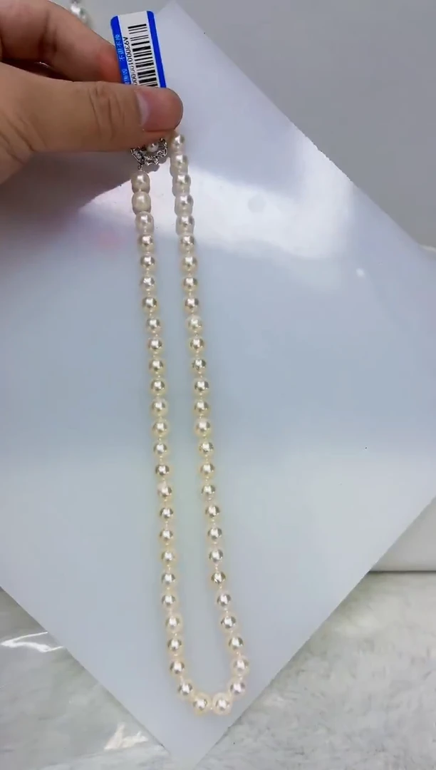 未镶嵌DA海水珍珠羽皇金串链7-8 a930