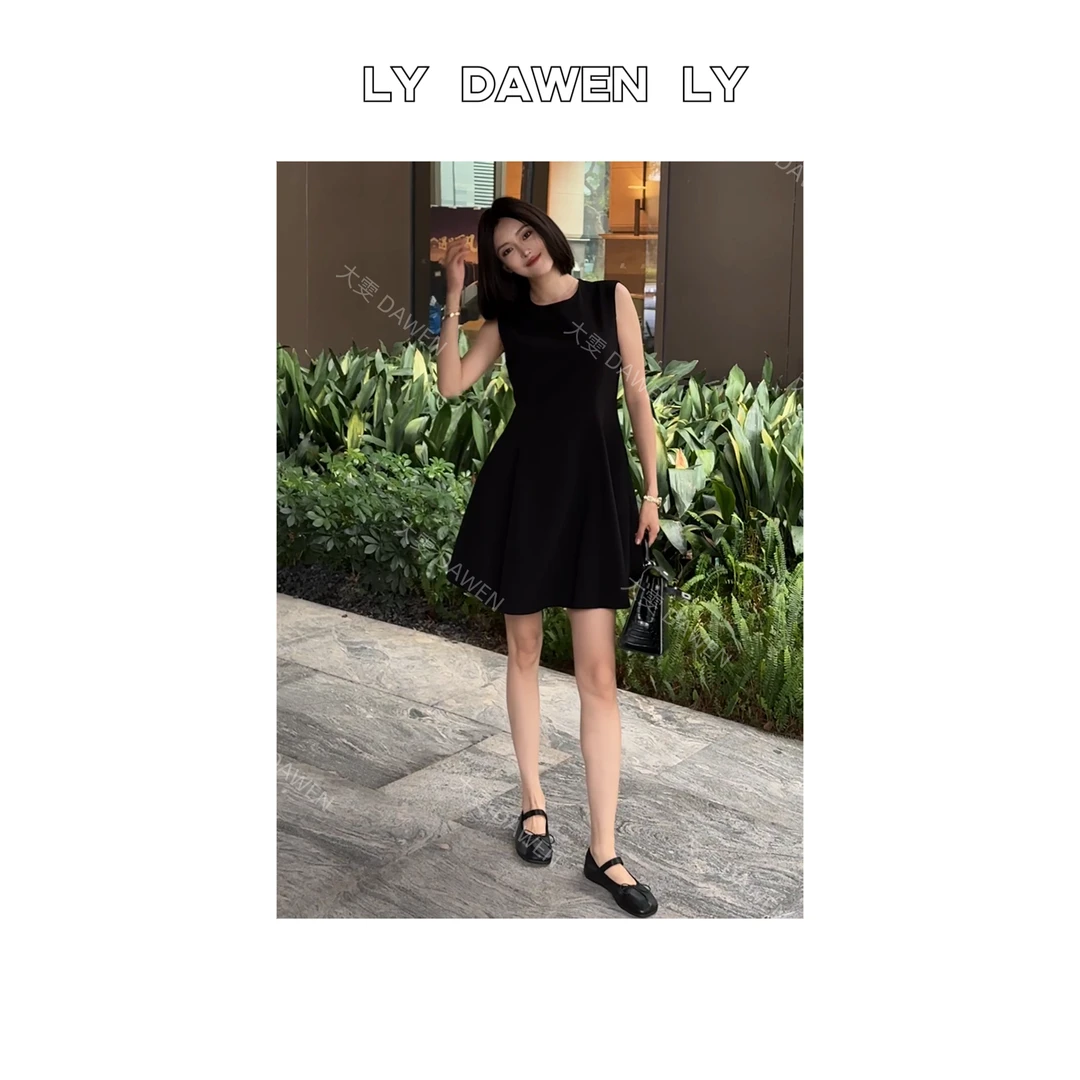 DAWEN  | coco小姐 赫本风显瘦气质无袖连衣裙 M68#