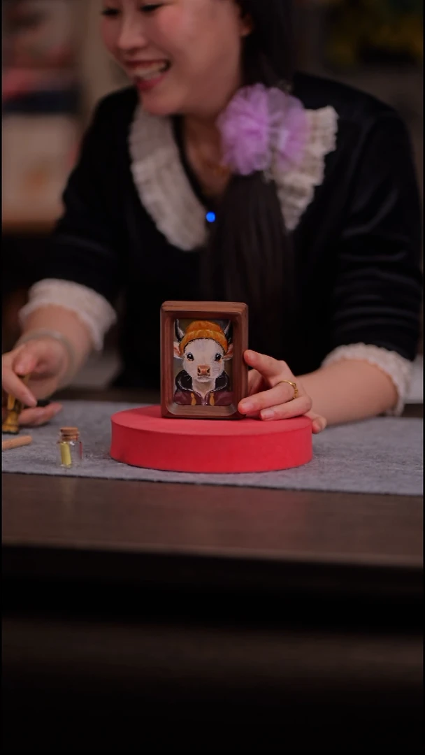 国画逐*191-冰箱贴 桌摆 手绘-羊