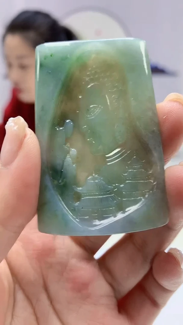 【闪购商品】定制翡翠未镶嵌4902ms-毛货佛114