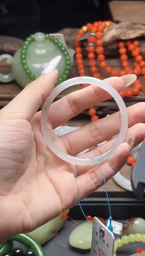 未镶嵌手镯和田玉新疆黑山 52圈 叮当镯 9013752