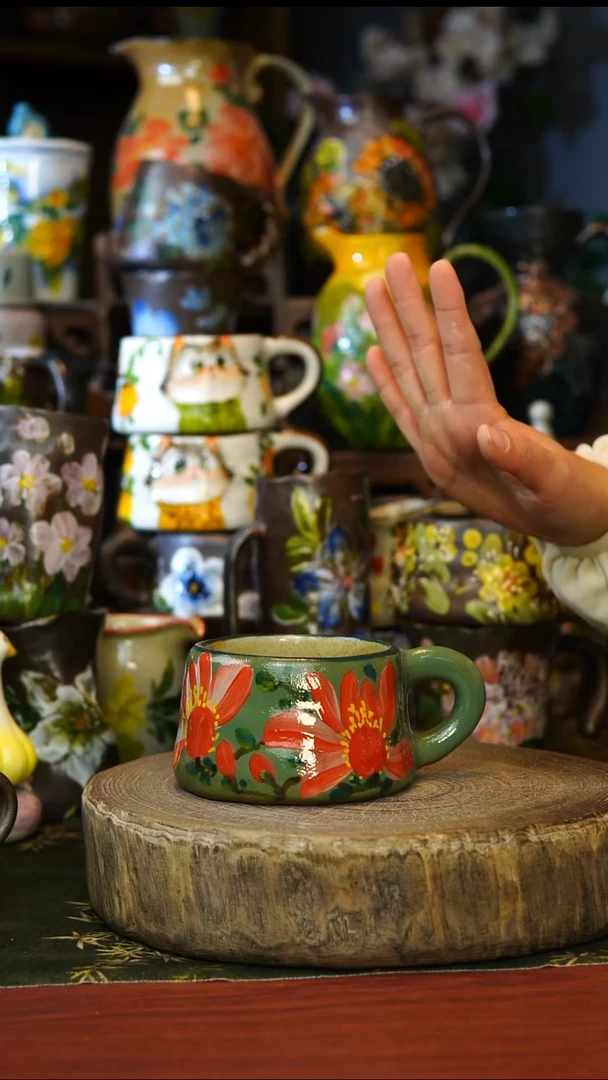 陶瓷87景德镇手工手绘釉下彩