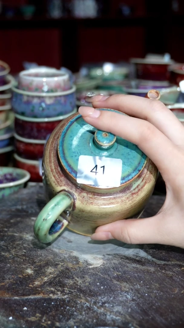 摆件精品窑变钧瓷茶器