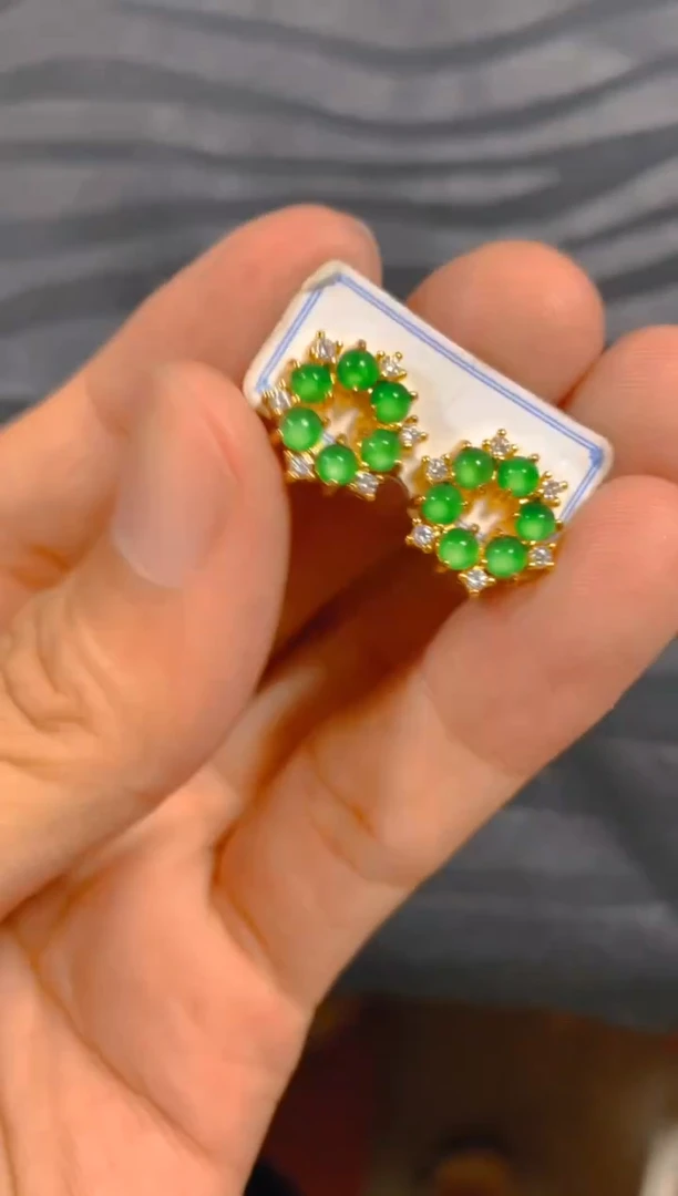 翡翠未镶嵌耳饰0482108845/多样性发一