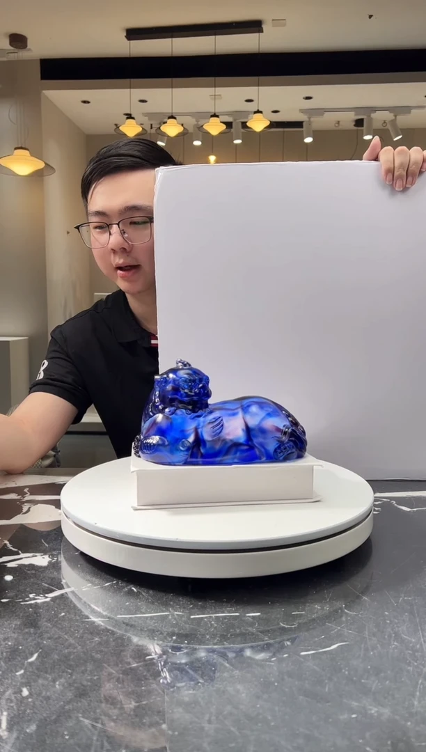 摆件巴比特美学-蓝紫色扭头貔貅