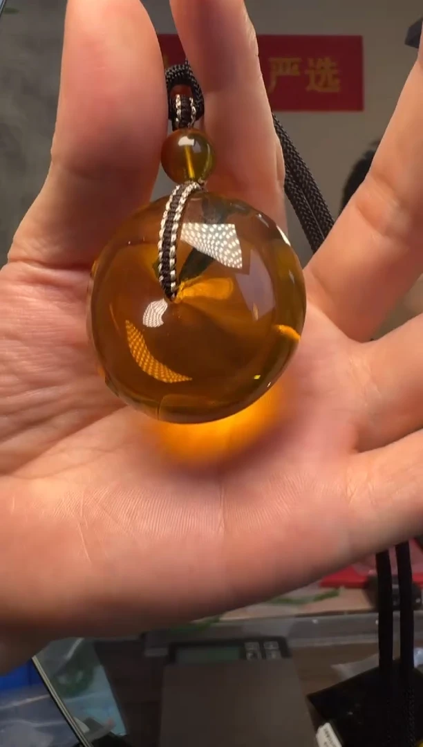 未镶嵌吊坠(不含链)琥珀缅甸净水金兰蓝珀平安扣吊坠