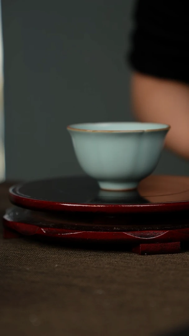 全品 花口杯 带底款