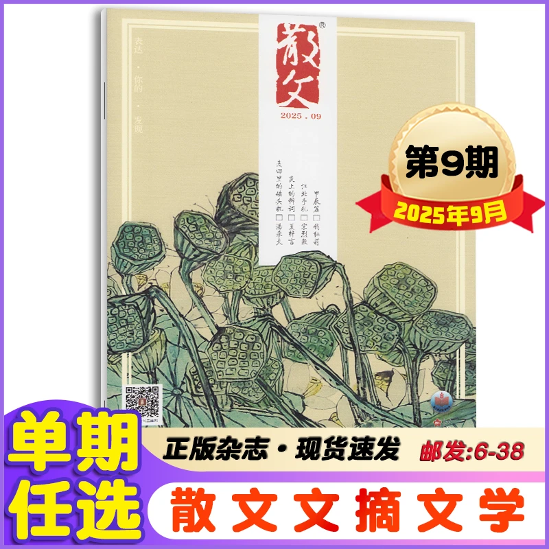 散文杂志2025年1-9月+23年1-12月期刊杂文选刊微型中短篇小说