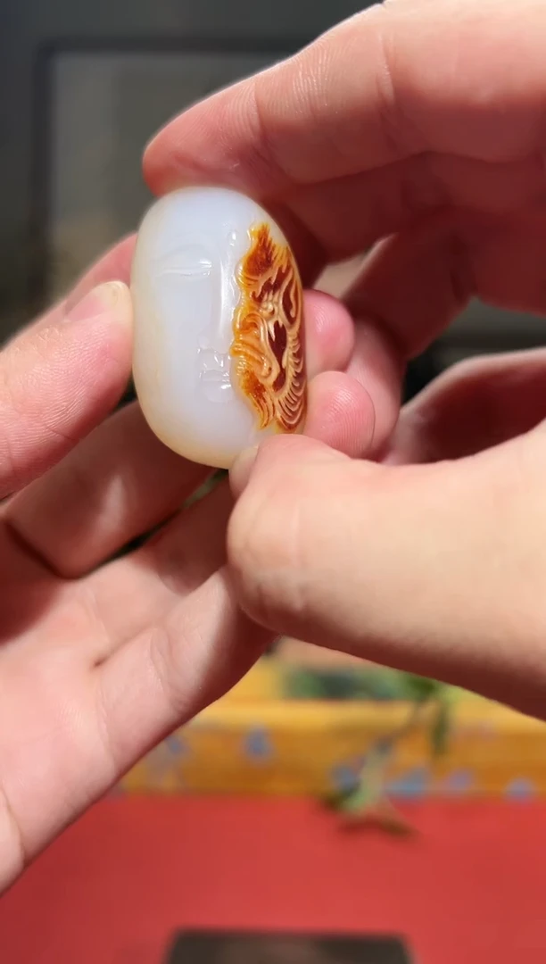 未镶嵌和田玉挂件乐姐（佛魔）25