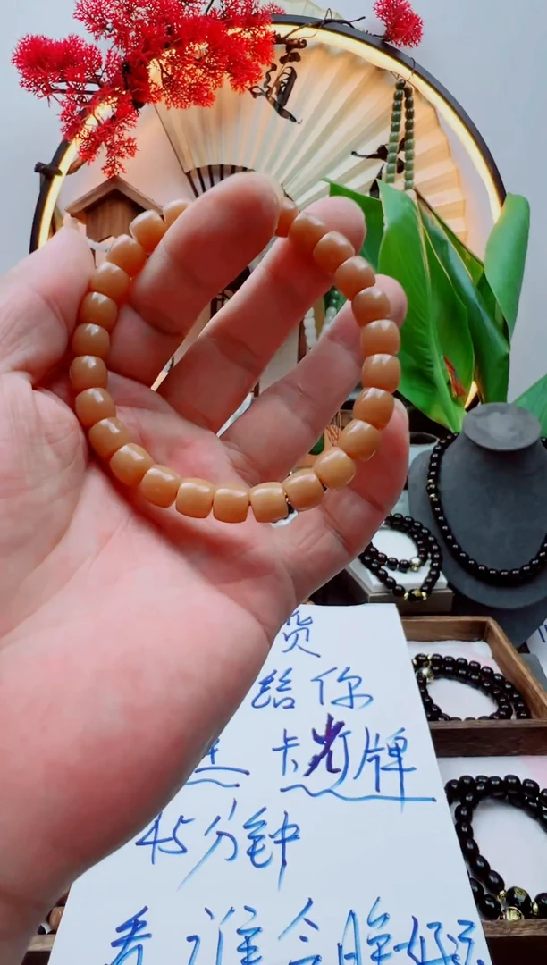 菩提根/象牙果手串白****.老菩提手串