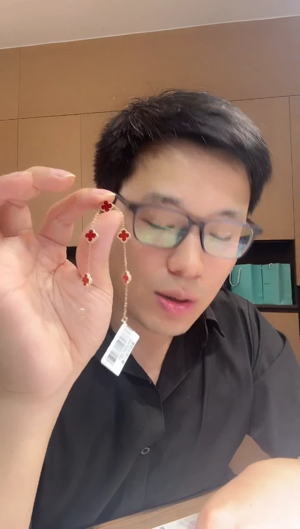 【闪购商品】玛瑙/玉髓手链18K金镶嵌 红色k黄，小号五花手链GHJ