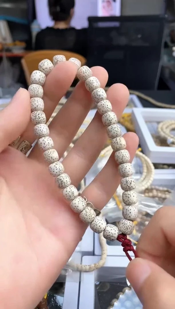 星月菩提手串原生态骨瓷白手持尺寸9*8福利款一物一图