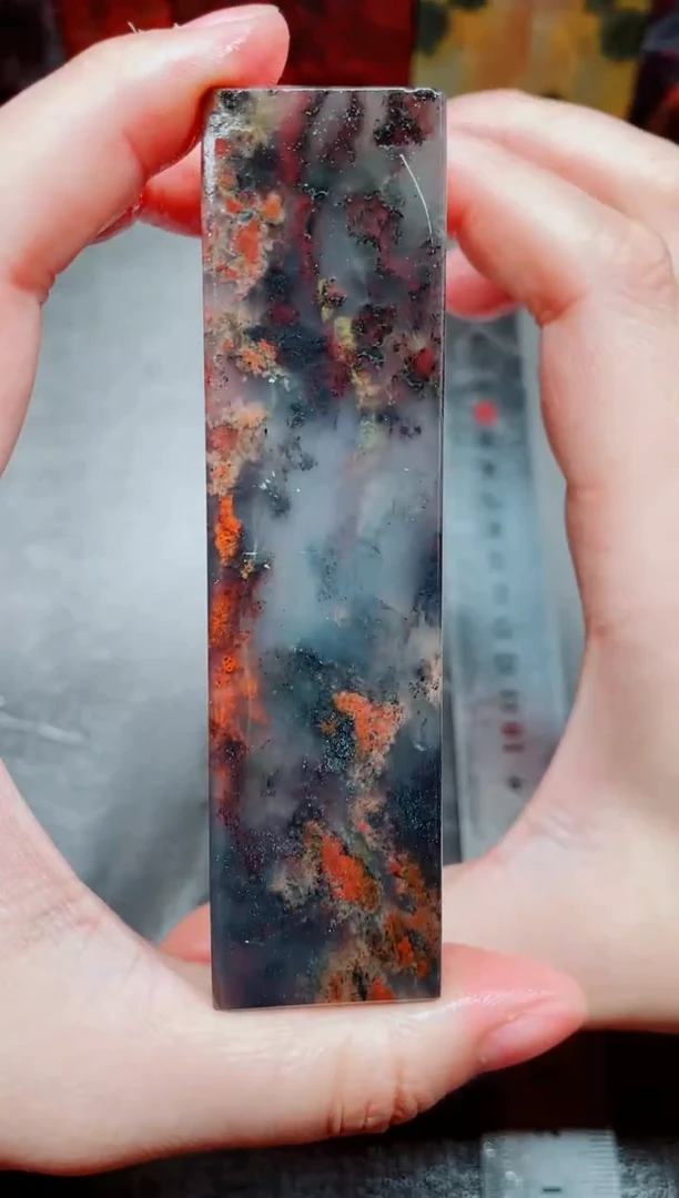 桂林鸡血玉素章3.0左右9