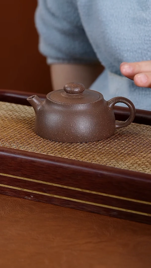 【闪购商品】紫砂茶壶陆正荣大口壶天青泥130cc