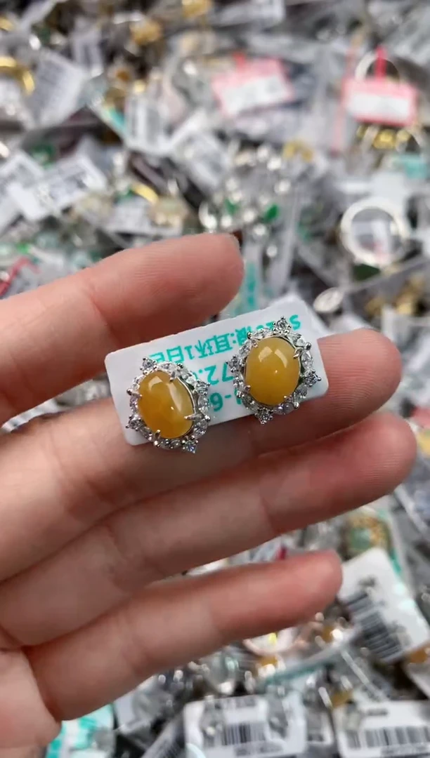 银S925镶嵌戒指翡翠666   7