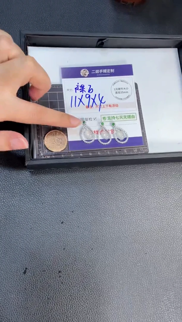 18K金镶嵌挂件翡翠旦面吊坠FL13/多样性发其一CP配绳