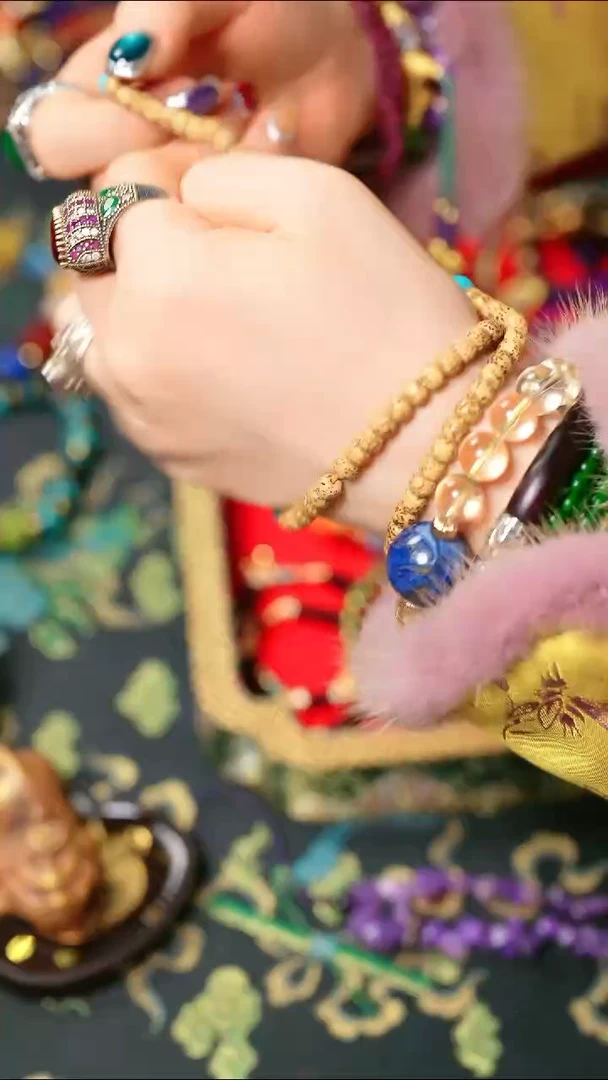 菩提老形桶珠正月多钱手串