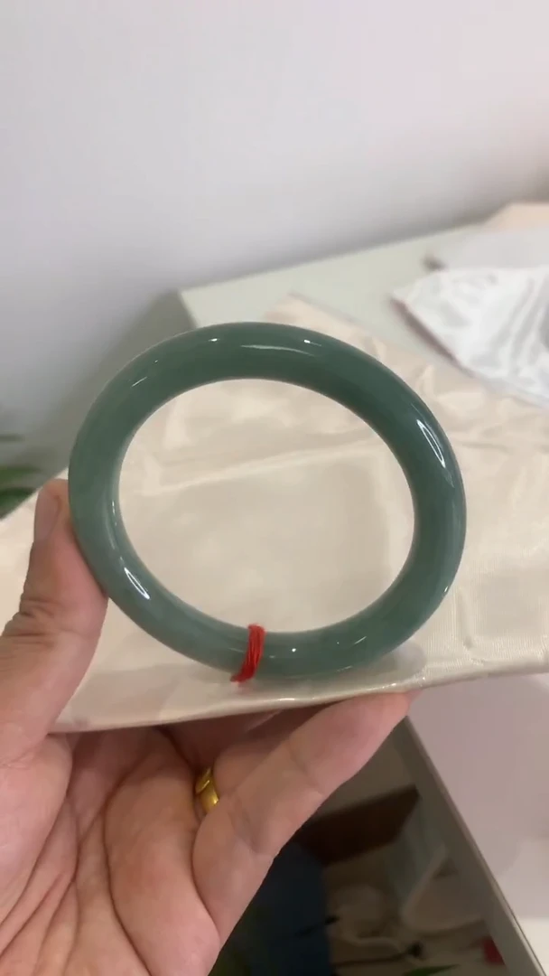未镶嵌手镯翡翠油青圆57.6