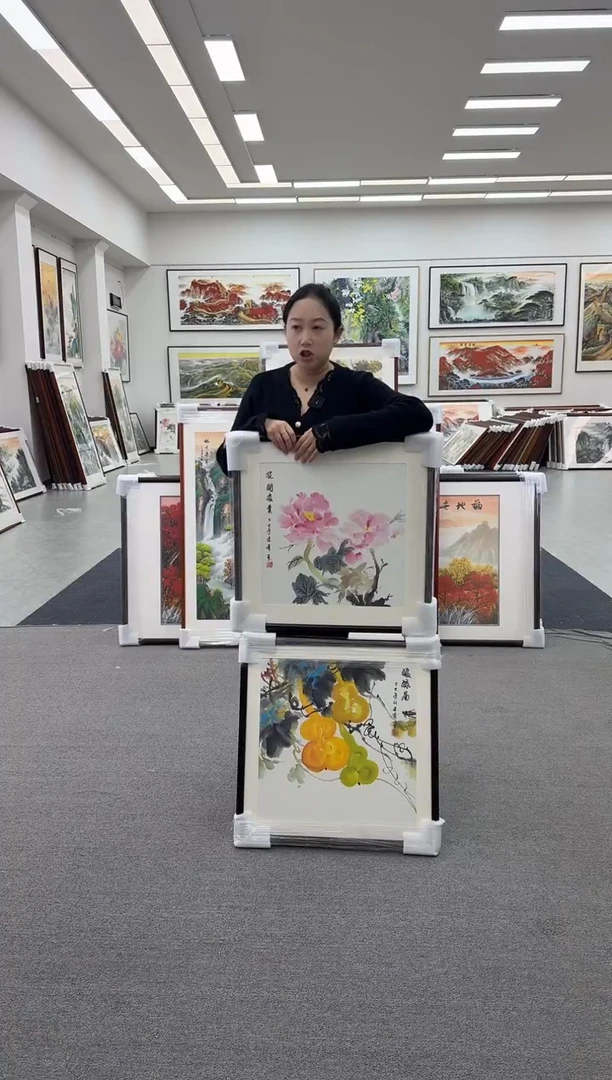 国画手绘 斗方  60*60*2